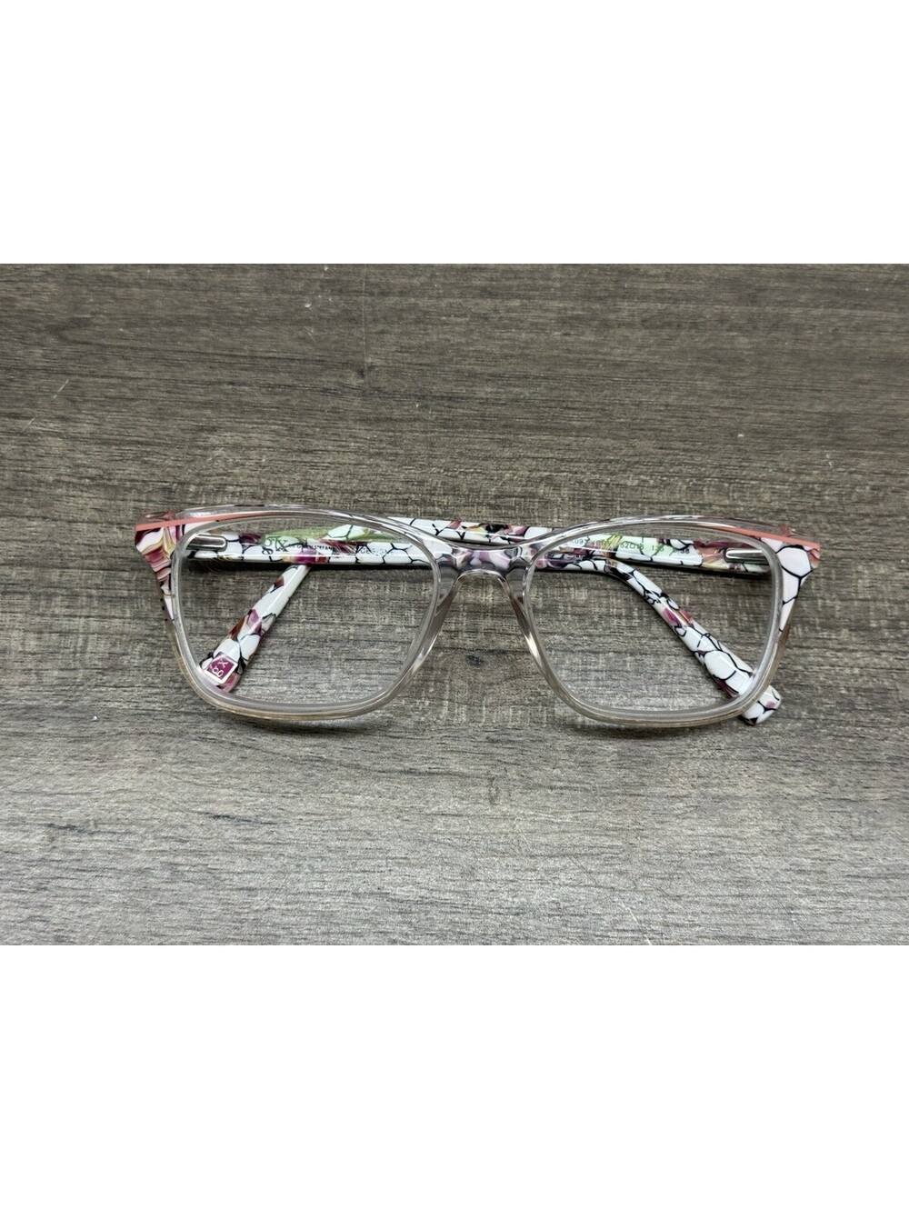 GX by Gwen Stefani Eyeglasses Frame GX097 Clear Pink White Cat Eye 52-16-135